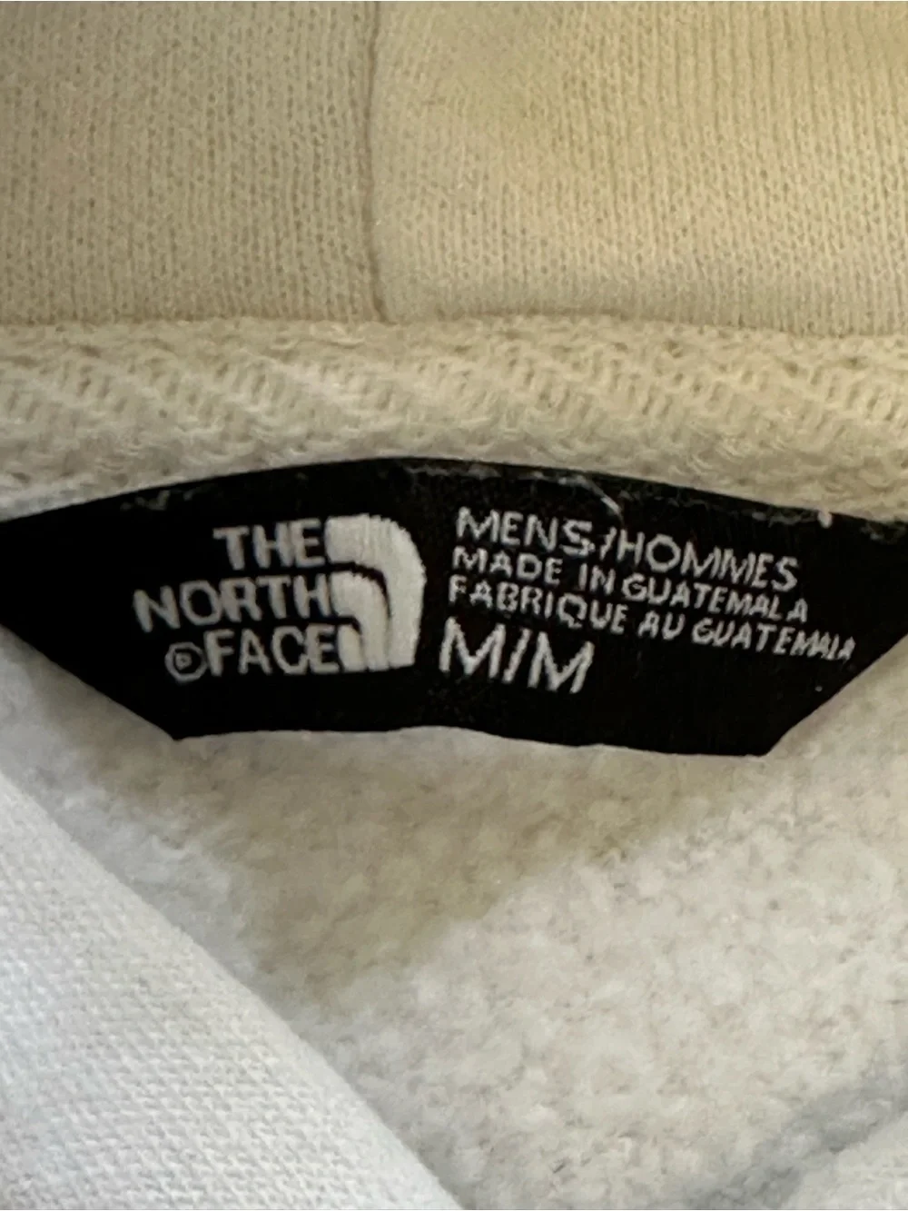The North Face Hoodie Mens Hoodie White Size Medium Embroidered Front & Back